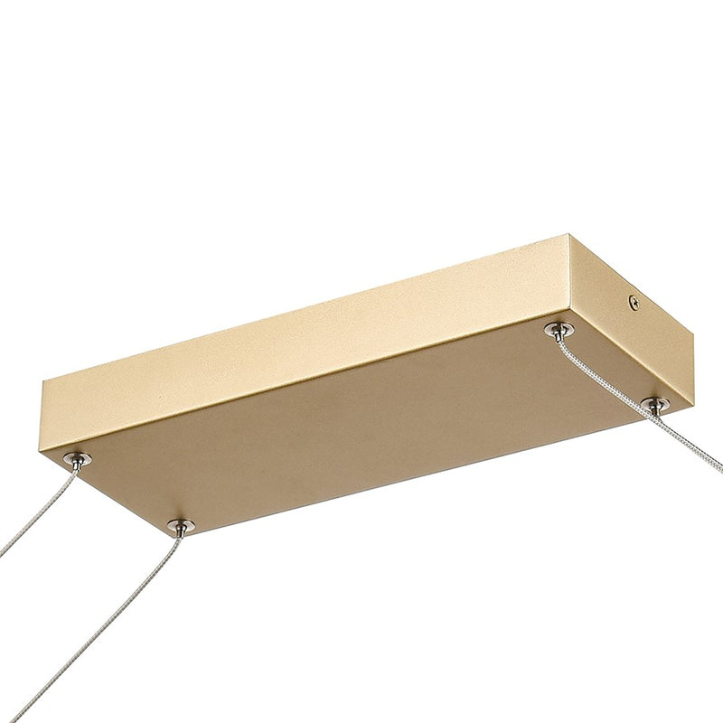 Atlas Lighting Minimalist 36in LED Linear Chandelier | Soft Gold Metal | Kitchen Island & Dining Room | 36 x 9 x 11.5 in | Model CL11024-GD