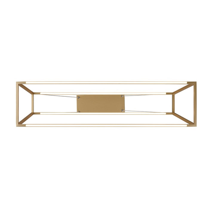 Atlas Lighting Minimalist 36''W LED Linear Chandelier, Soft Gold