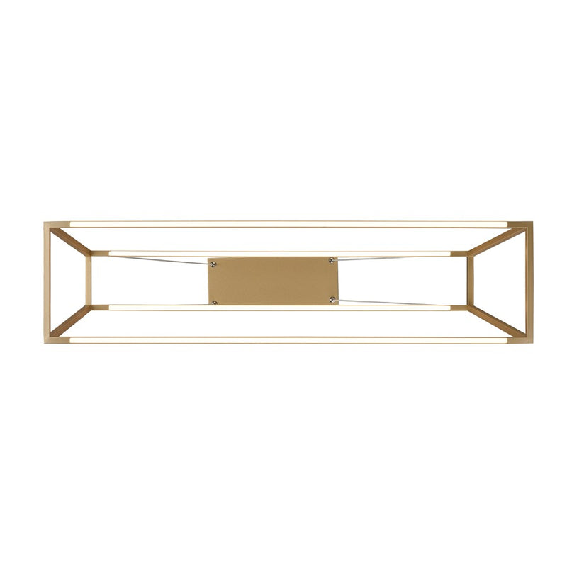 Atlas Lighting Minimalist 36in LED Linear Chandelier | Soft Gold Metal | Kitchen Island & Dining Room | 36 x 9 x 11.5 in | Model CL11024-GD