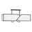 Atlas Lighting Moiselle 48''W 6Lt Linear Chandelier, Black/White