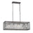 Atlas Lighting Nadina 37'' Wide 4Lt Linear Chandelier, Iron/Clear