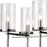 Atlas Lighting Oakland 32.5''W 8Lt Linear Chandelier, Chrome/Clear