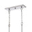 Atlas Lighting Oakland 32.5''W 8Lt Linear Chandelier, Chrome/Clear