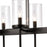 Atlas Lighting Oakland 32.5''W 8Lt Linear Chandelier, Black/Clear