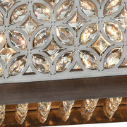 Atlas Lighting Rosslyn 40in 8-Light Chandelier | Traditional Weathered Zinc and Silver Crystal | Dining Room & Living Room | Model CL11031-SV