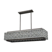 Atlas Lighting Rosslyn 40in 8-Light Chandelier | Traditional Weathered Zinc and Silver Crystal | Dining Room & Living Room | Model CL11031-SV