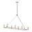 Atlas Lighting White Stone 48'' Wide 8Lt Linear Chandelier, Nickel