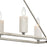Atlas Lighting White Stone 48'' Wide 8Lt Linear Chandelier, Nickel