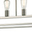 Atlas Lighting Williamsport 37'' Wide 5Lt Linear Chandelier, Nickel