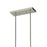 Atlas Lighting Williamsport 37'' Wide 5Lt Linear Chandelier, Nickel