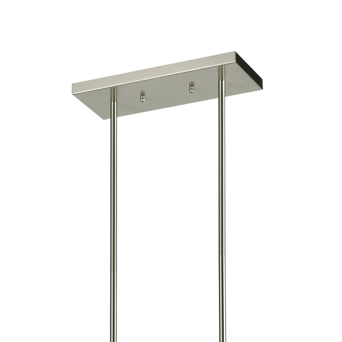Atlas Lighting Williamsport 37'' Wide 5Lt Linear Chandelier, Nickel