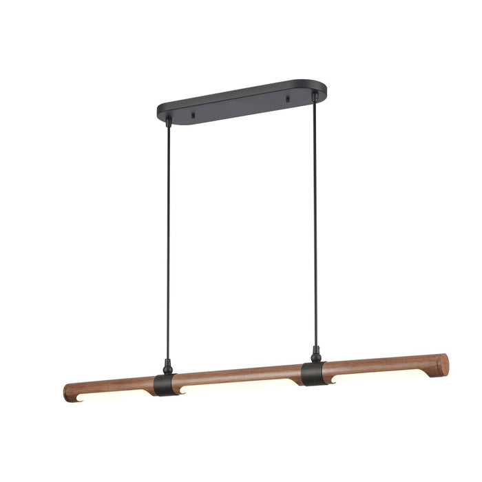 Atlas Lighting Wyatt 40.5'' Wide LED Linear Chandelier, Black/White