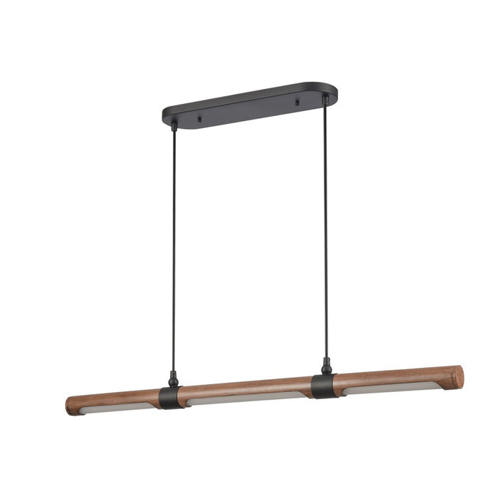 Atlas Lighting Wyatt 40.5'' Wide LED Linear Chandelier, Black/White