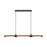 Atlas Lighting Wyatt 40.5'' Wide LED Linear Chandelier, Black/White
