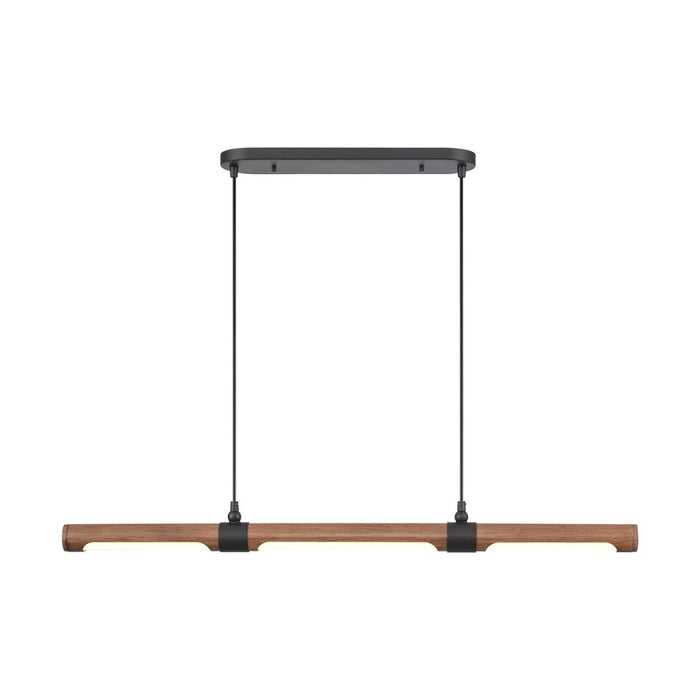 Atlas Lighting Wyatt 40.5'' Wide LED Linear Chandelier, Black/White