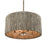 Atlas Lighting Abaca 18'' Wide 4Lt Chandelier, Polished Nickel/Gray