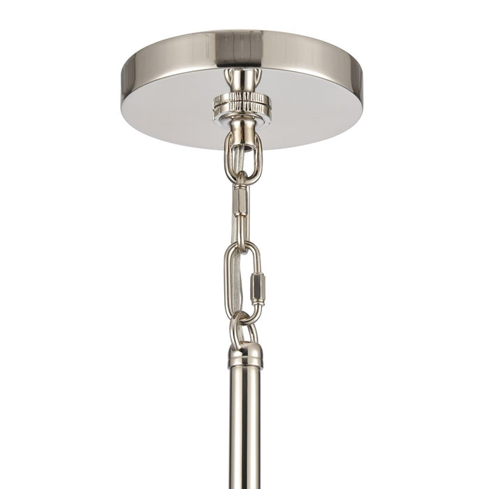 Atlas Lighting Abaca 18'' Wide 4Lt Chandelier, Polished Nickel/Gray