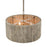Atlas Lighting Abaca 18'' Wide 4Lt Chandelier, Polished Nickel/Gray