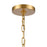 Atlas Lighting Abaca 20'' Wide 3Lt Chandelier, Brushed Gold