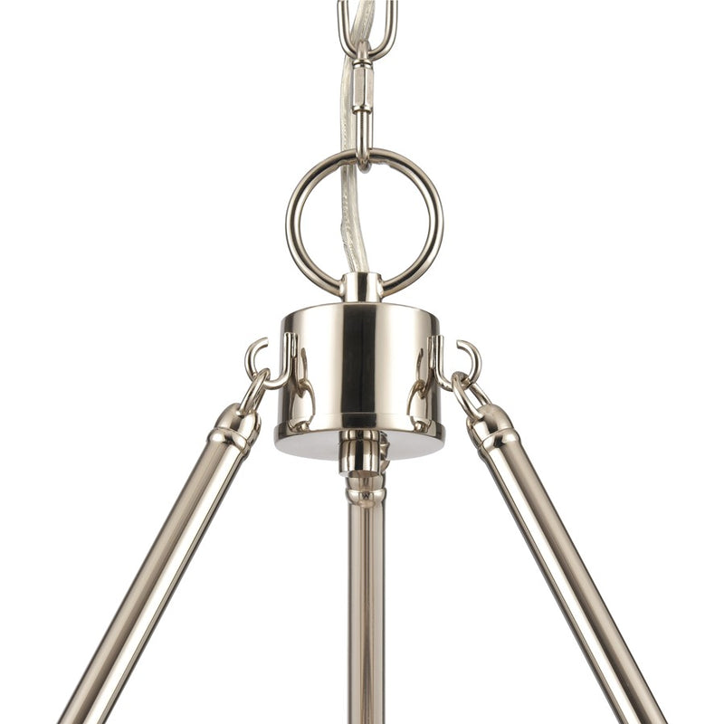 Atlas Lighting Abaca 20'' Wide 3Lt Chandelier, Polished Nickel