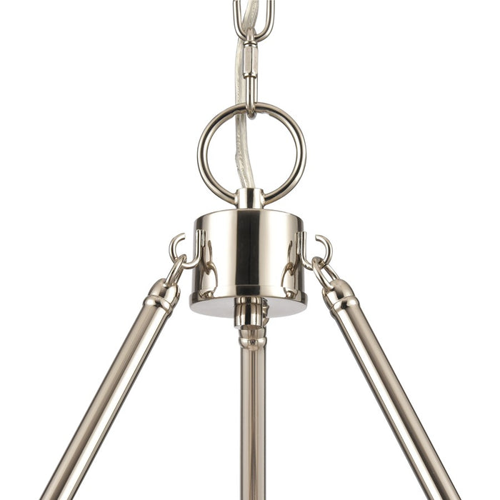 Atlas Lighting Abaca 20'' Wide 3Lt Chandelier, Polished Nickel