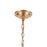 Atlas Lighting Abaca 27'' Wide 6Lt Chandelier, Satin Brass