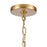 Atlas Lighting Abaca 32'' Wide 6Lt Chandelier, Brushed Gold