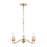 Atlas Lighting Abaca 32'' Wide 6Lt Chandelier, Brushed Gold