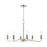 Atlas Lighting Abaca 32'' Wide 6Lt Chandelier, Polished Nickel