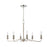 Atlas Lighting Abaca 32'' Wide 6Lt Chandelier, Polished Nickel
