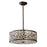 Atlas Lighting Amherst 17'' Wide 6Lt Chandelier, Antique Bronze