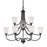 Atlas Lighting Arlington 36''W 9Lt Chandelier, Bronze/White Glass