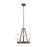 Atlas Lighting Armstrong Grove 18''W 3Lt Chandelier, Espresso/White