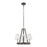 Atlas Lighting Armstrong Grove 18''W 3Lt Chandelier, Espresso/White