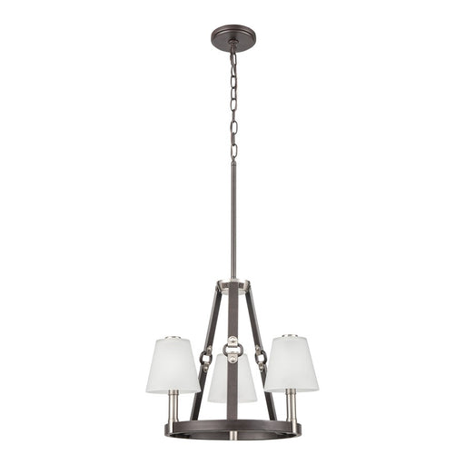 Atlas Lighting Armstrong Grove 18''W 3Lt Chandelier, Espresso/White