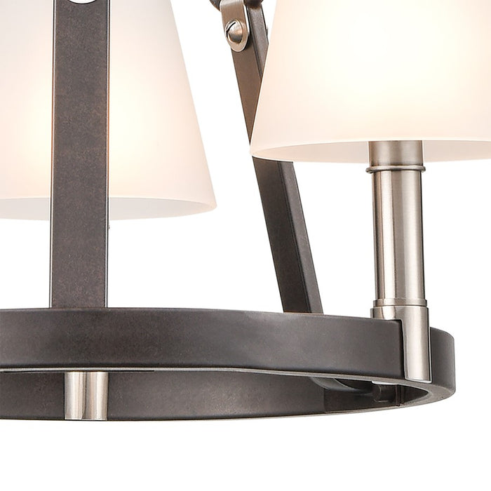 Atlas Lighting Armstrong Grove 18''W 3Lt Chandelier, Espresso/White