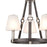 Atlas Lighting Armstrong Grove 18''W 3Lt Chandelier, Espresso/White
