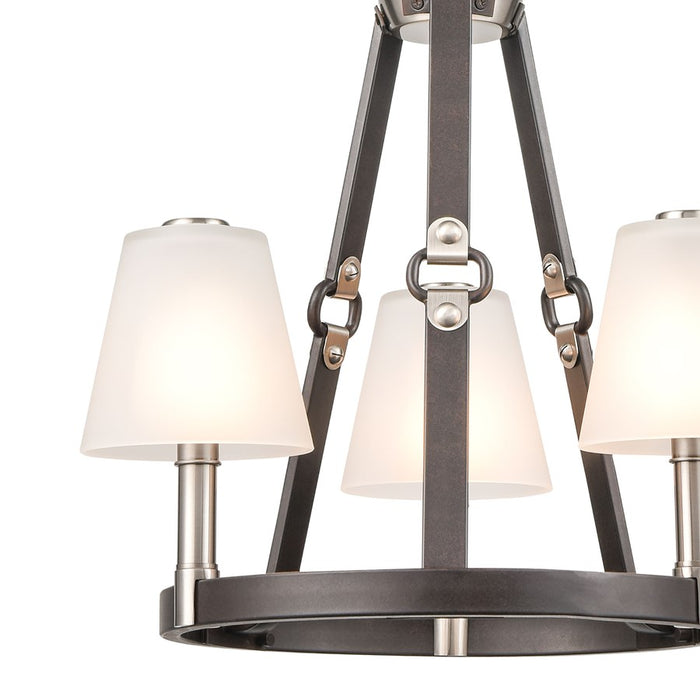 Atlas Lighting Armstrong Grove 18''W 3Lt Chandelier, Espresso/White