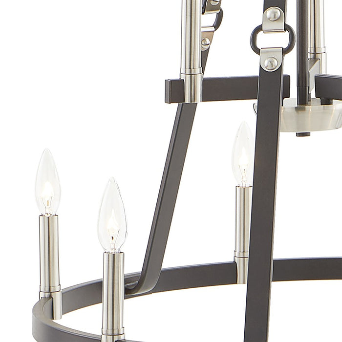 Atlas Lighting Armstrong Grove 25'' Wide 9Lt Chandelier, Espresso
