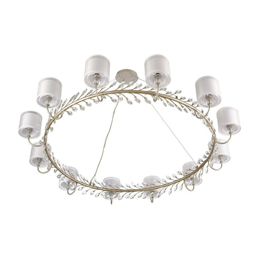 Atlas Lighting Asbury 62'' Wide 12Lt Chandelier, Aged Silver