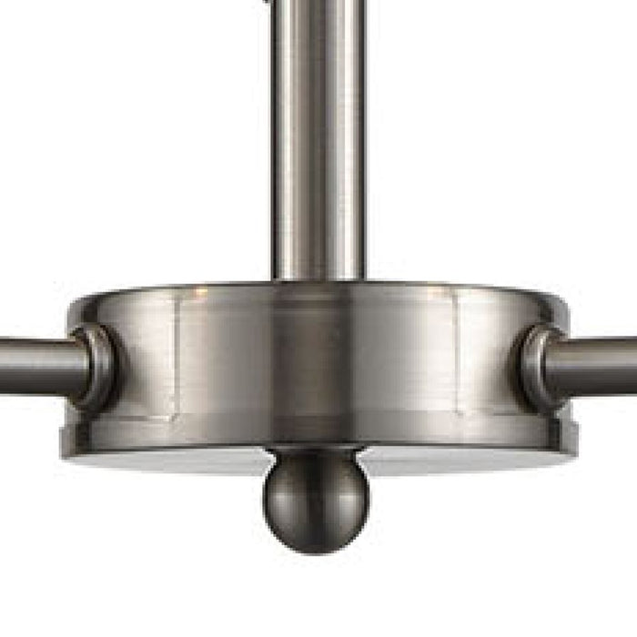 Atlas Lighting Astoria 23''W 3Lt Chandelier, Brushed Nickel/Clear