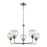 Atlas Lighting Astoria 28''W 5Lt Chandelier, Brushed Nickel/Clear