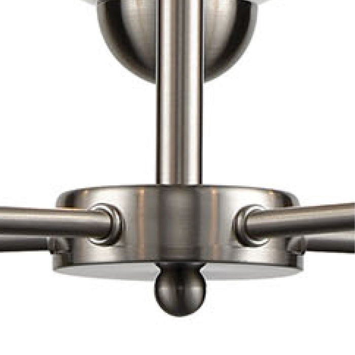Atlas Lighting Astoria 28''W 5Lt Chandelier, Brushed Nickel/Clear