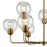 Atlas Lighting Astoria 32'' Wide 9Lt Chandelier, Satin Gold/Clear