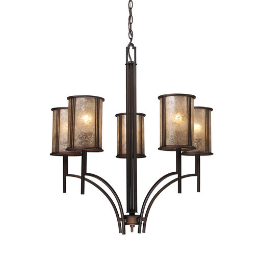 Atlas Lighting Barringer 29''W 5Lt Chandelier, Aged Bronze/Brown
