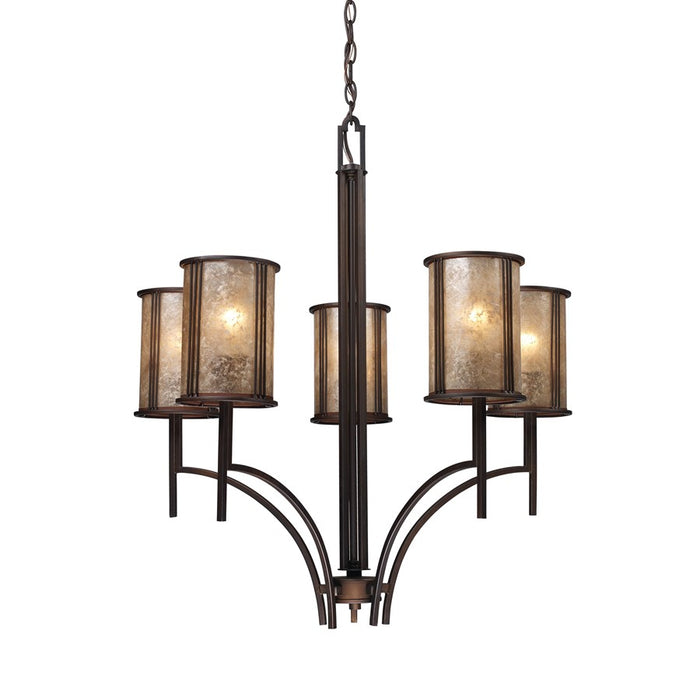 Atlas Lighting Barringer 29''W 5Lt Chandelier, Aged Bronze/Brown