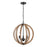 Atlas Lighting Barrow 18'' Wide 3Lt Chandelier, Matte Black