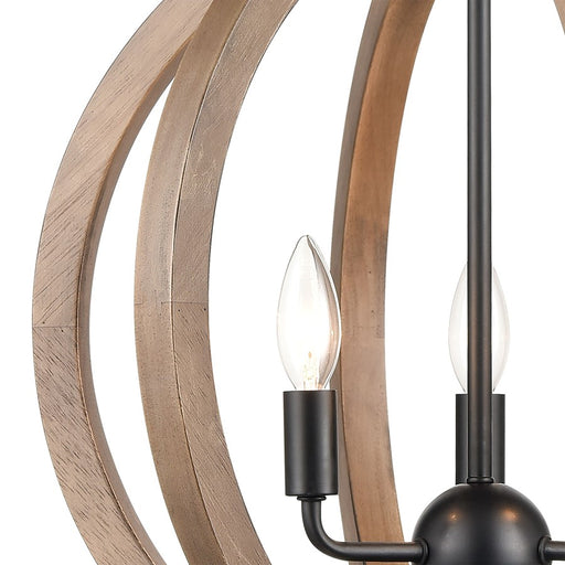 Atlas Lighting Barrow 18'' Wide 3Lt Chandelier, Matte Black