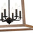Atlas Lighting Barrow 26'' Wide 6Lt Chandelier, Matte Black