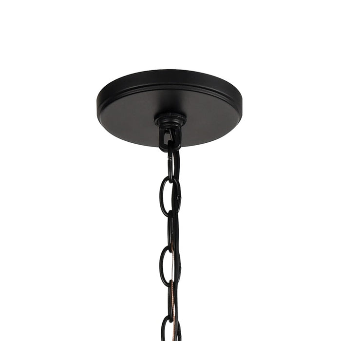 Atlas Lighting Barrow 26'' Wide 6Lt Chandelier, Matte Black